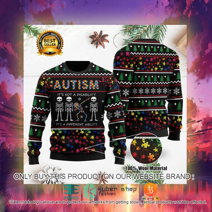 HOT Autism It's Not A Disability Ugly Christmas Sweater 3 autism its not a disability ugly christmas sweater 3 34671