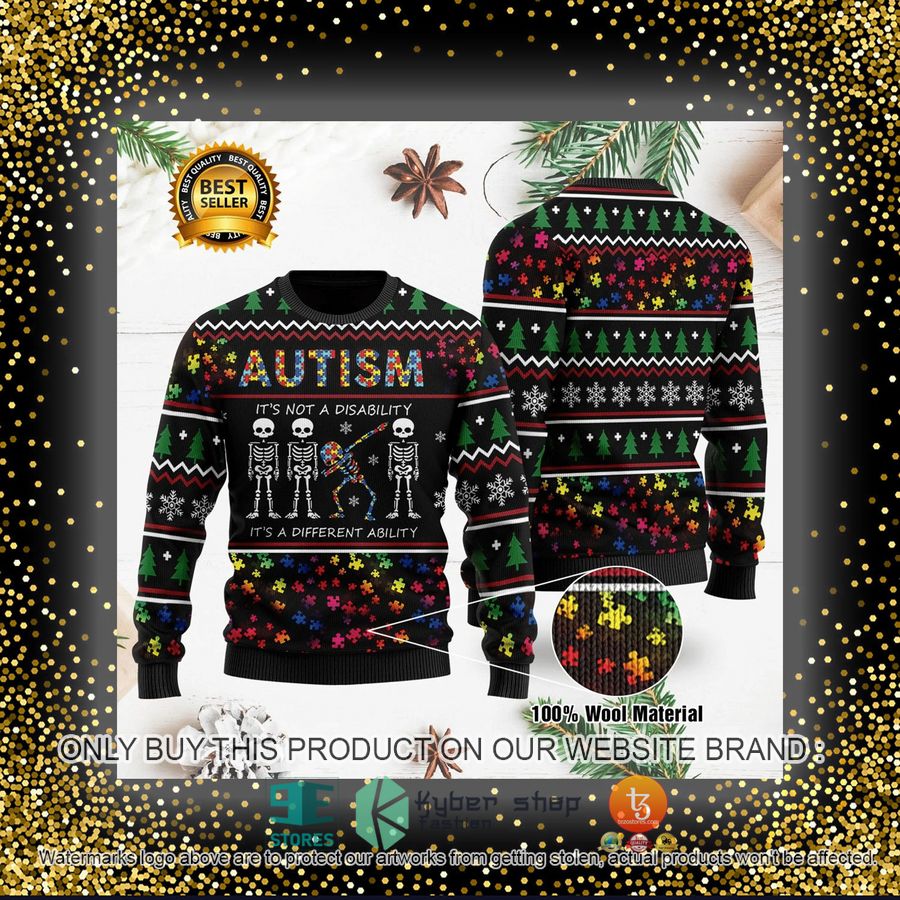 HOT Autism It's Not A Disability Ugly Christmas Sweater 4 autism its not a disability ugly christmas sweater 4 35935