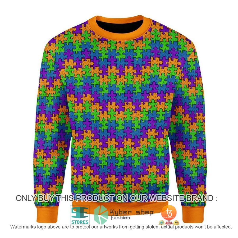 autism pattern ugly sweater 1 98923
