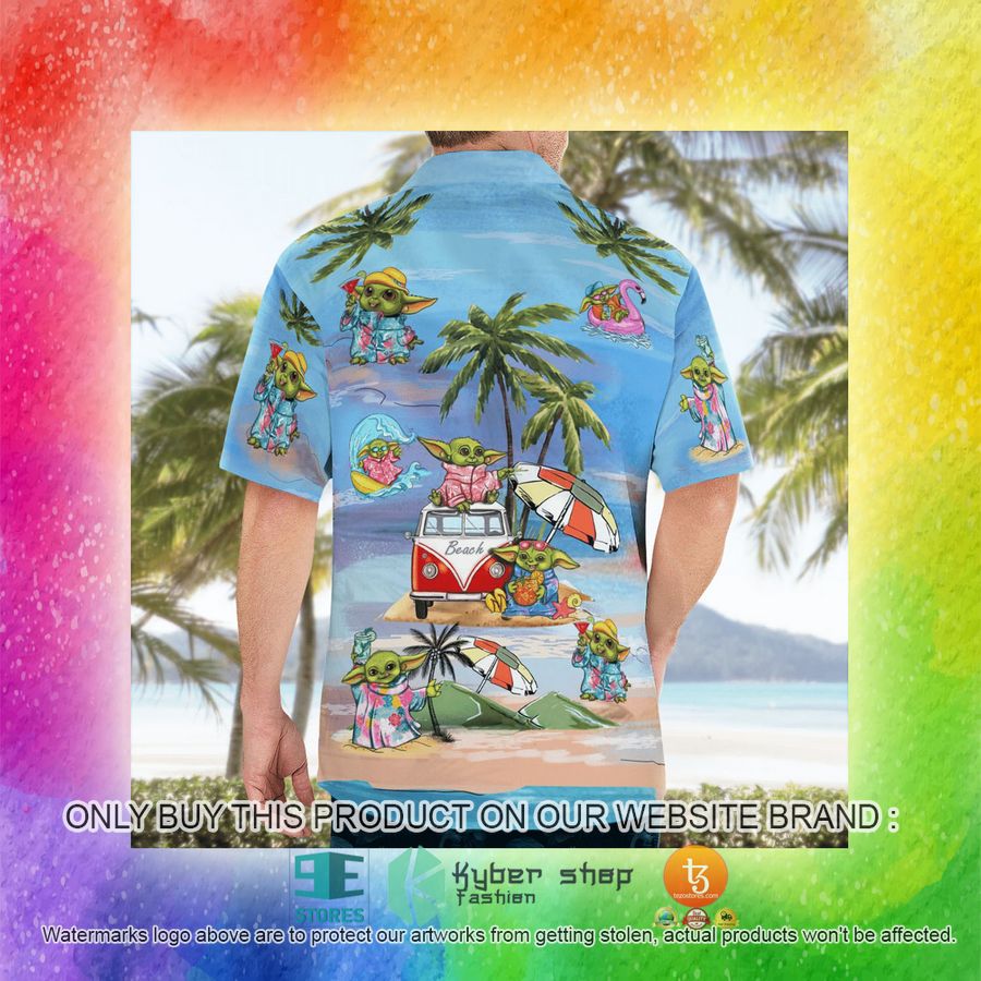 baby yoda summer time blue hawaiian shirt shorts 15 65709