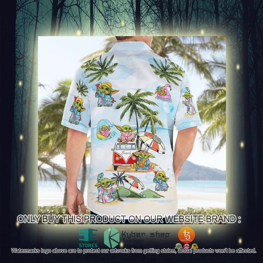 NEW Baby Yoda Summer Time Light Blue Hawaii Shirt, Shorts 9 baby yoda summer time light blue hawaiian shirt shorts 9 57945