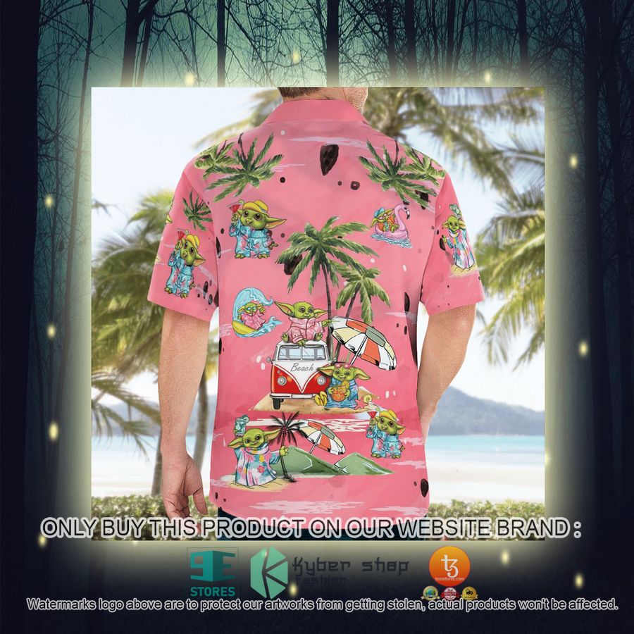 baby yoda summer time pink hawaiian shirt shorts 9 38313