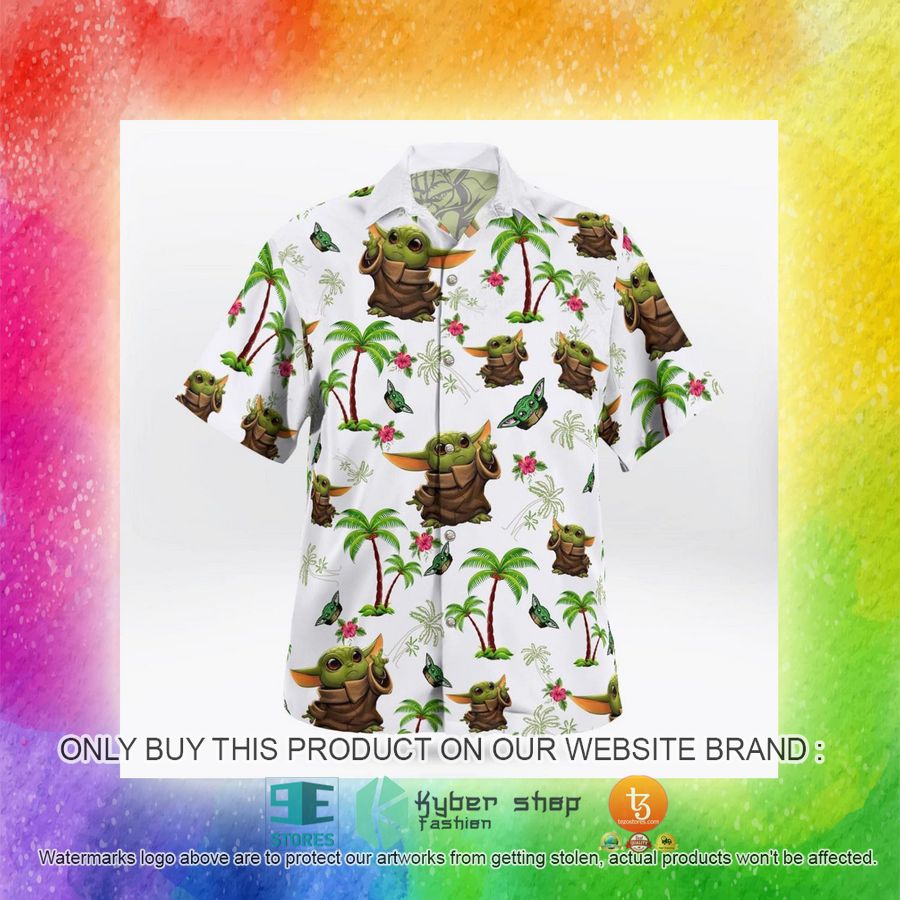 baby yoda tropical pattern hawaiian shirt shorts 13 91871