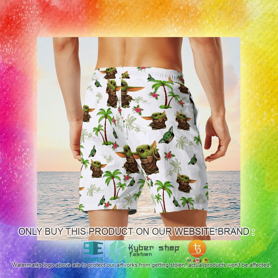 baby yoda tropical pattern hawaiian shirt shorts 18 88706