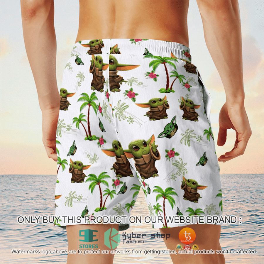 baby yoda tropical pattern hawaiian shirt shorts 6 19990