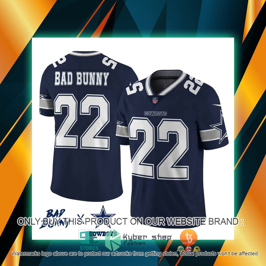 NEW Bad Bunny 22 Dallas Cowboys Football Shirt 6 bad bunny 22 dallas cowboys football jersey 1 29861