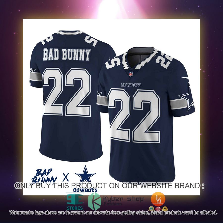 NEW Bad Bunny 22 Dallas Cowboys Football Shirt 2 bad bunny 22 dallas cowboys football jersey 2 45166