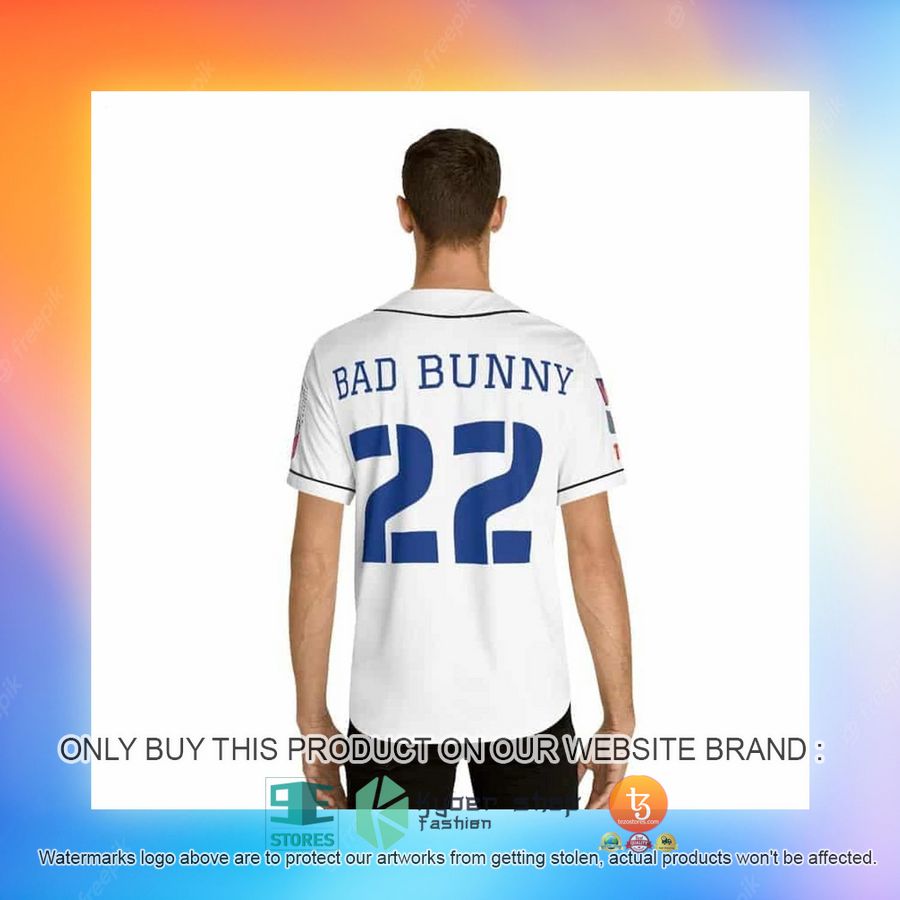 NEW Bad Bunny 22 Un Verano Sin Ti white Baseball Shirt 13 bad bunny 22 un verano sin ti white baseball jersey 13 87862