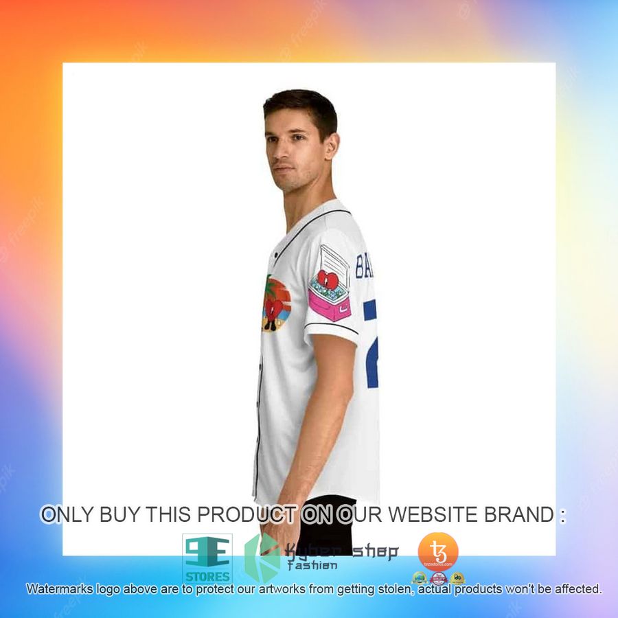 NEW Bad Bunny 22 Un Verano Sin Ti white Baseball Shirt 15 bad bunny 22 un verano sin ti white baseball jersey 15 90044
