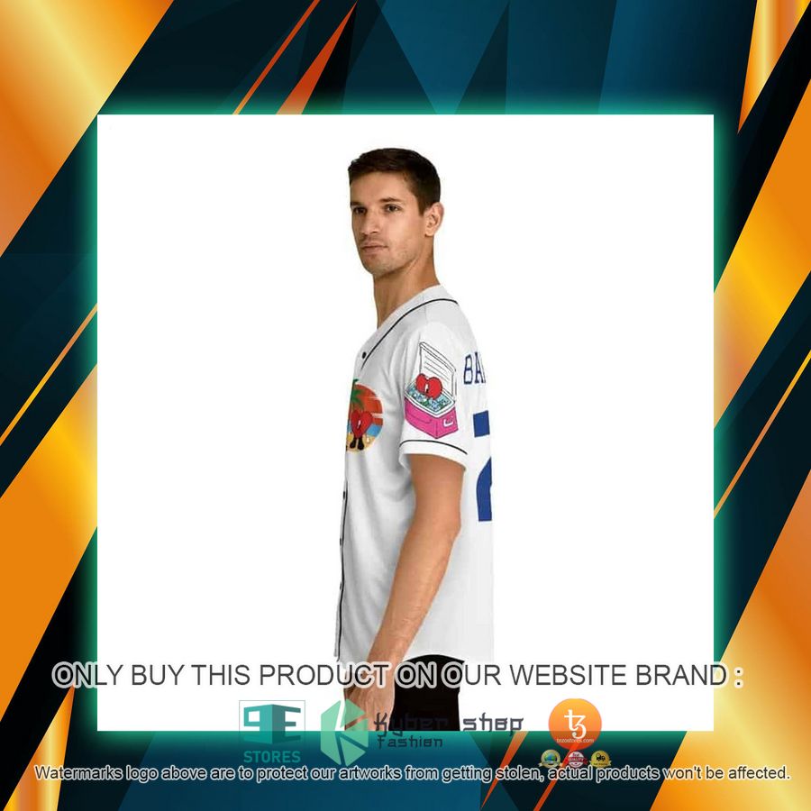 NEW Bad Bunny 22 Un Verano Sin Ti white Baseball Shirt 5 bad bunny 22 un verano sin ti white baseball jersey 5 23340