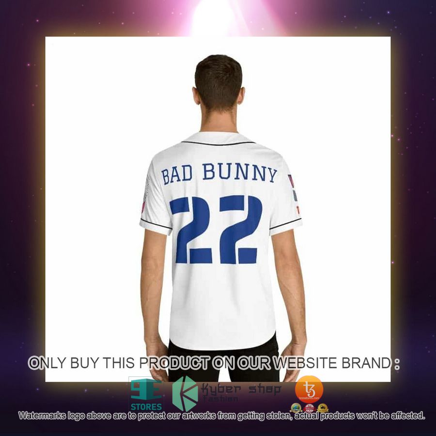 NEW Bad Bunny 22 Un Verano Sin Ti white Baseball Shirt 8 bad bunny 22 un verano sin ti white baseball jersey 8 82443