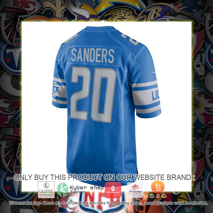 HOT Barry Sanders Detroit Lions Nike Game Retired Blue Football Jersey Shirt 3 barry sanders detroit lions nike game retired blue football jersey 3 17897