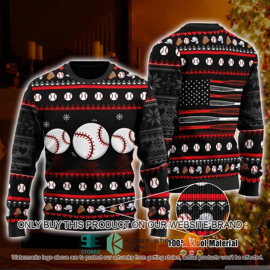baseball balls christmas ugly sweater 1 84567