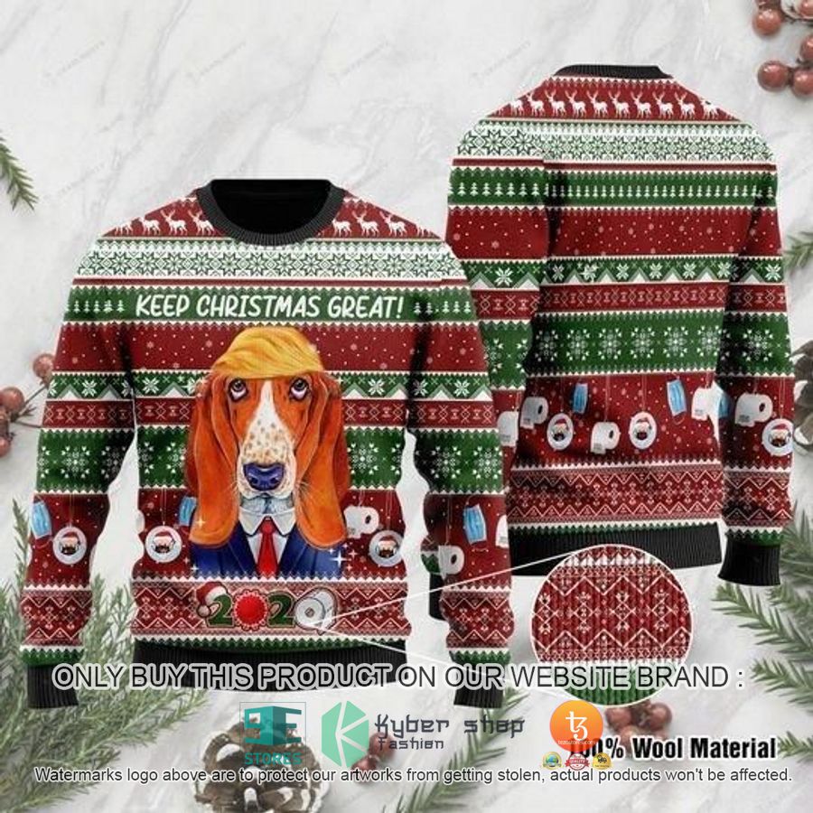 NEW Basset Hound Keep Christmas Great 2020 Christmas Sweatshirt, Sweater 9 basset hound keep christmas great 2020 christmas ugly sweater 1 66419