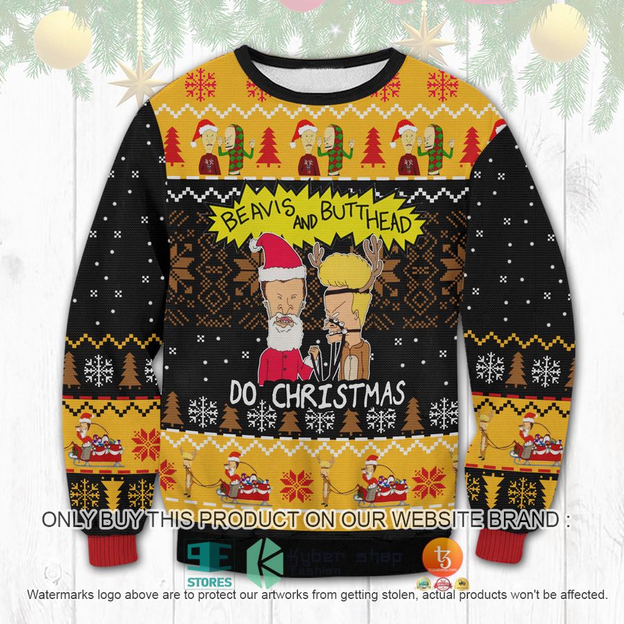 beavis and butthead christmas ugly sweater 1 9754