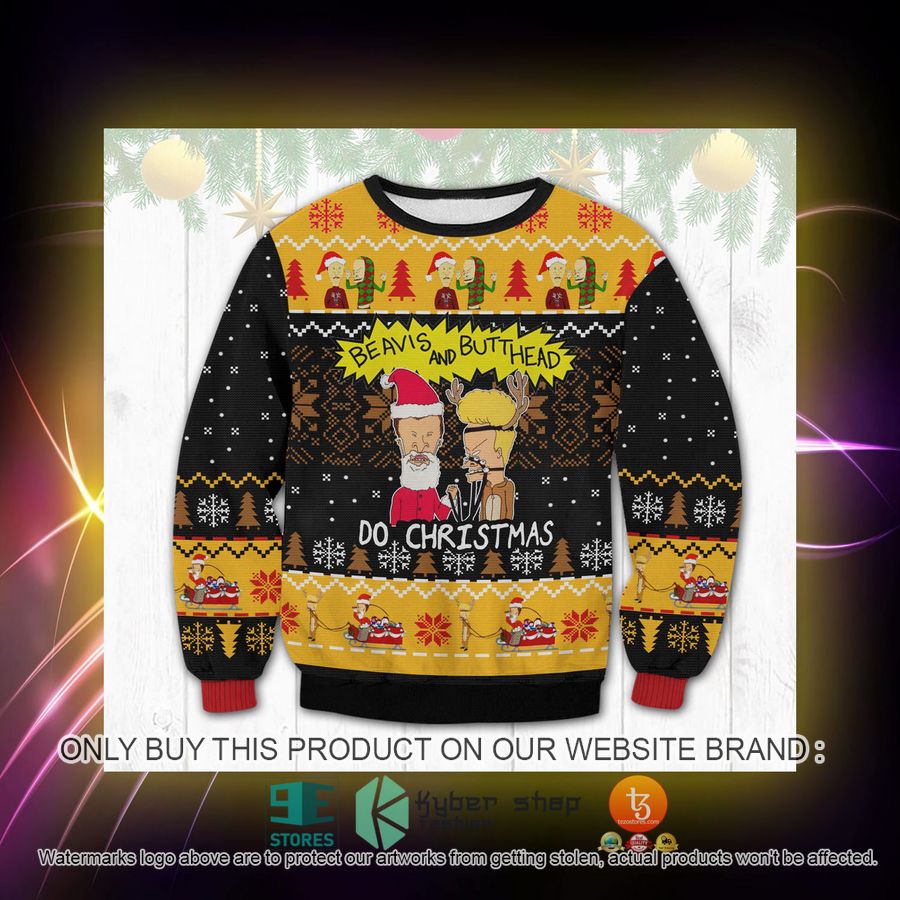 HOT Beavis and Butthead Christmas Sweater 2 beavis and butthead christmas ugly sweater 2 44301