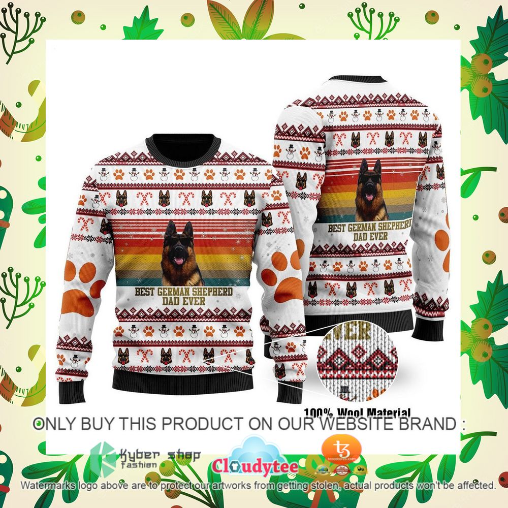 best german shepherd dog dad christmas sweater 1 61398