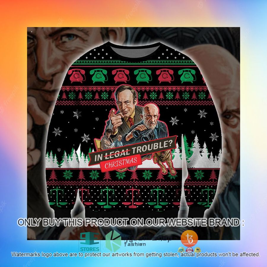 NEW Better Call Saul In Christmas Trouble Sweatshirt, Sweater 3 better call saul in christmas trouble ugly sweater 3 73523
