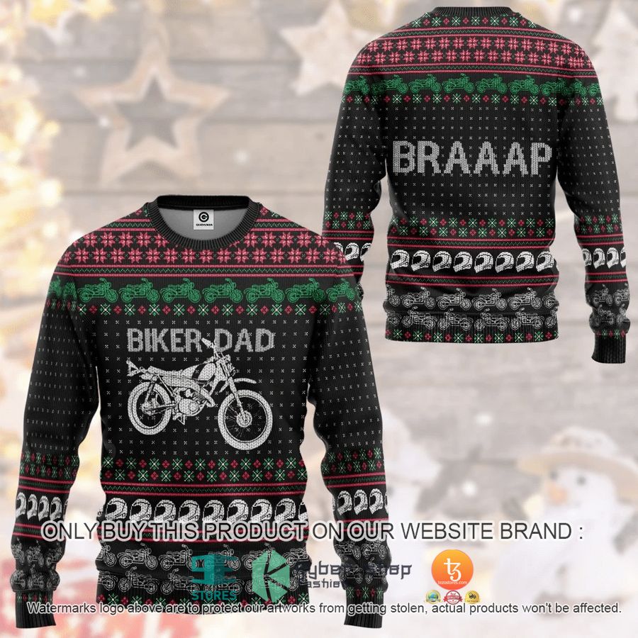 biker dad braaap ugly christmas sweater 1 74062