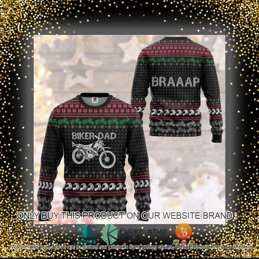 HOT Biker Dad Braaap Ugly Christmas Sweater 4 biker dad braaap ugly christmas sweater 4 1729