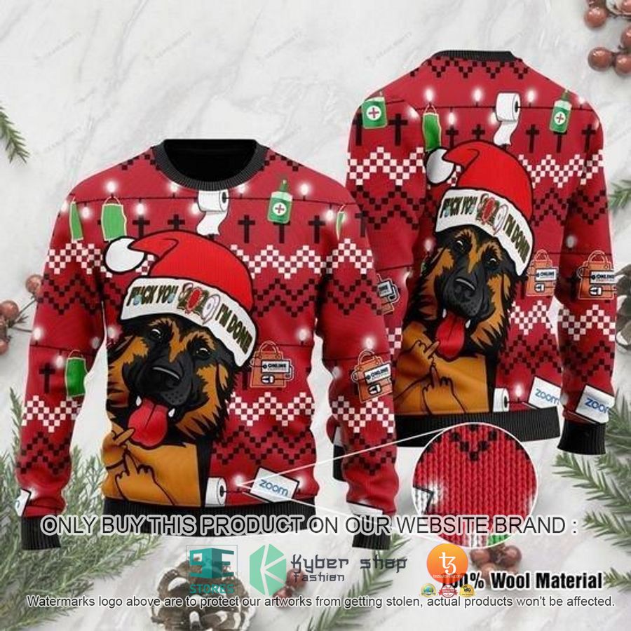 NEW Black And Tan German Shepherd Dog I'm Done Christmas Sweatshirt, Sweater 8 black and tan german shepherd dog im done christmas ugly sweater 1 17879