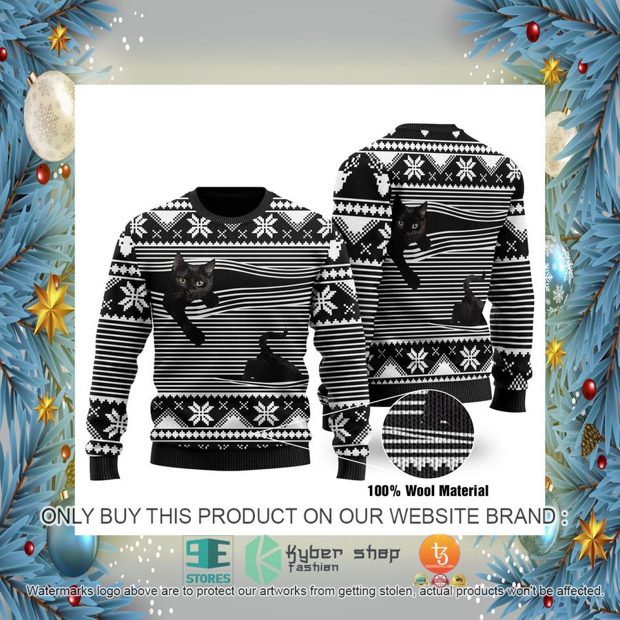 HOT Black Cat Ugly Christmas Sweater 2 black cat ugly christmas sweater 2 2743