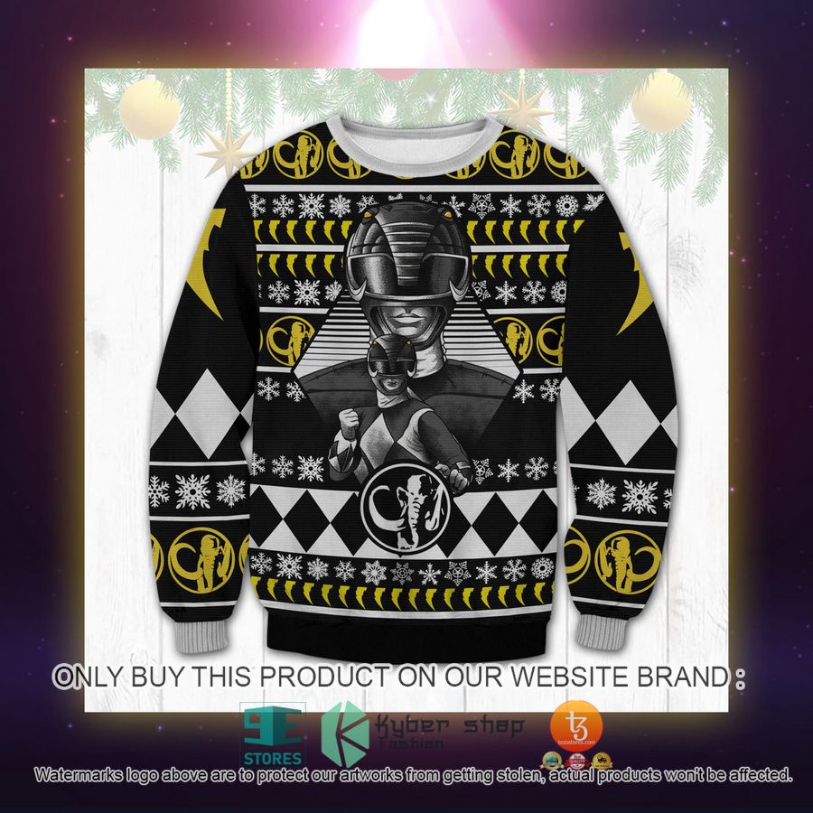 HOT Black Power Rangers Ugly Sweater 4 black power rangers ugly sweater 4 45004