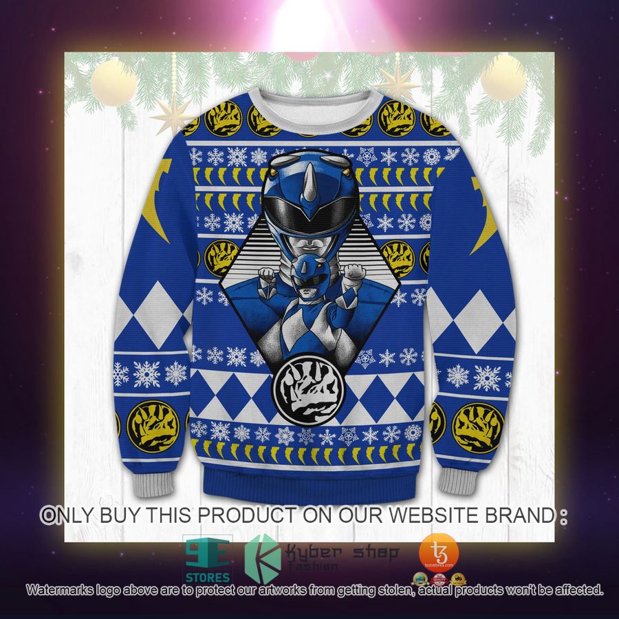 HOT Blue Power Rangers Ugly Sweater 2 blue power rangers ugly sweater 2 89145