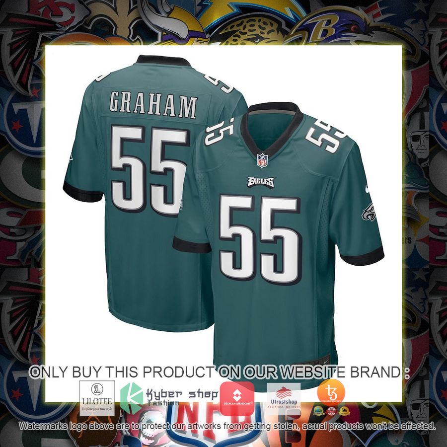 brandon graham philadelphia eagles nike midnight green football jersey 1 4542
