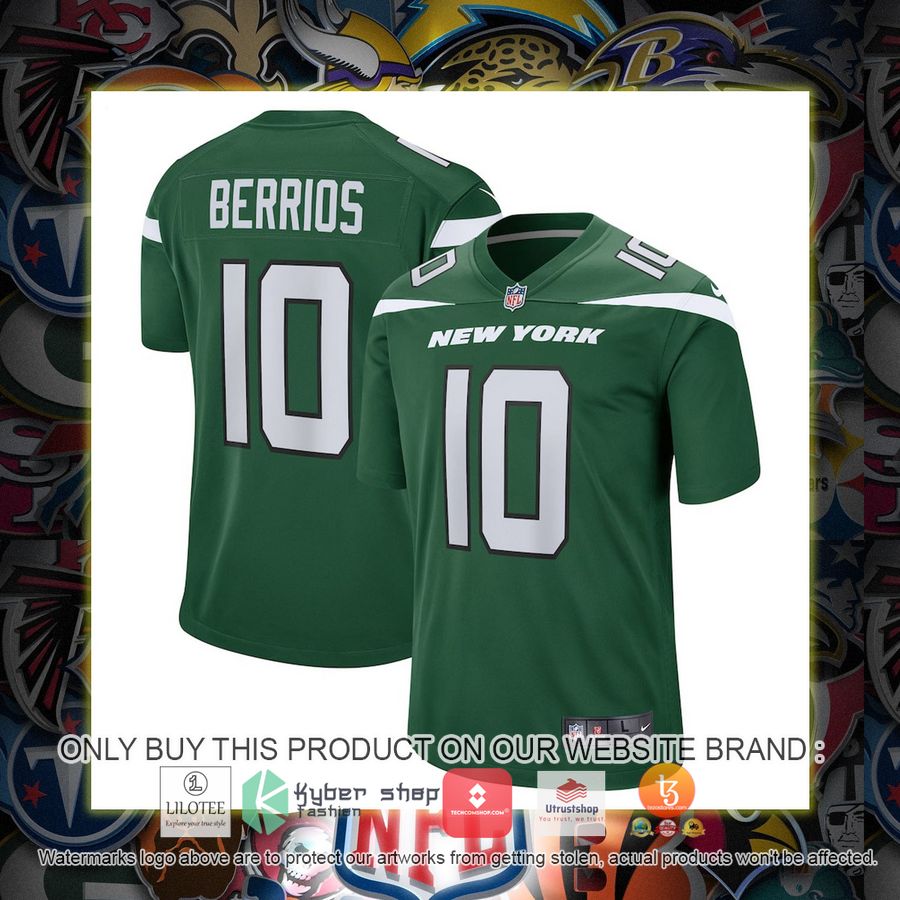 HOT Braxton Berrios New York Jets Nike Gotham Green Football Jersey Shirt 6 braxton berrios new york jets nike gotham green football jersey 1 32839