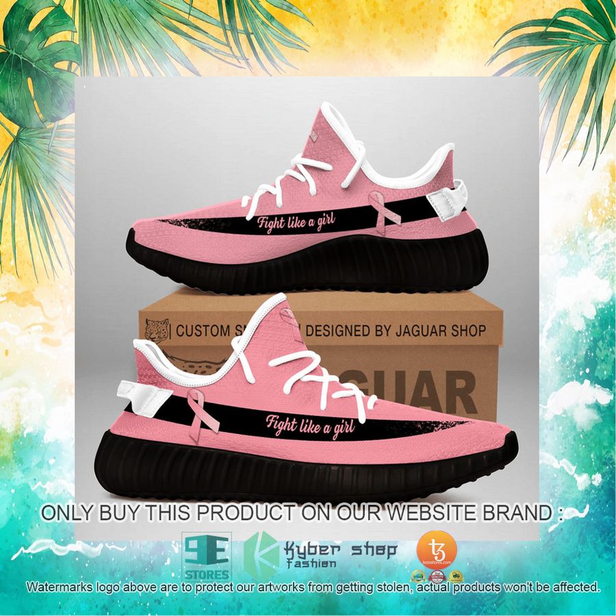 breast cancer awareness fight like a girl pink yeezy shoes 7 34094