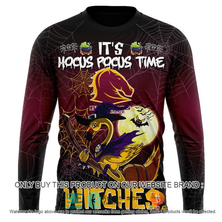 NEW Brisbane Broncos It's Hocus Pocus Time Halloween Flamingo Witches Hoodie, Shirt 11 brisbane broncos its hocus pocus time halloween flamingo witches shirt hoodie 11 31780