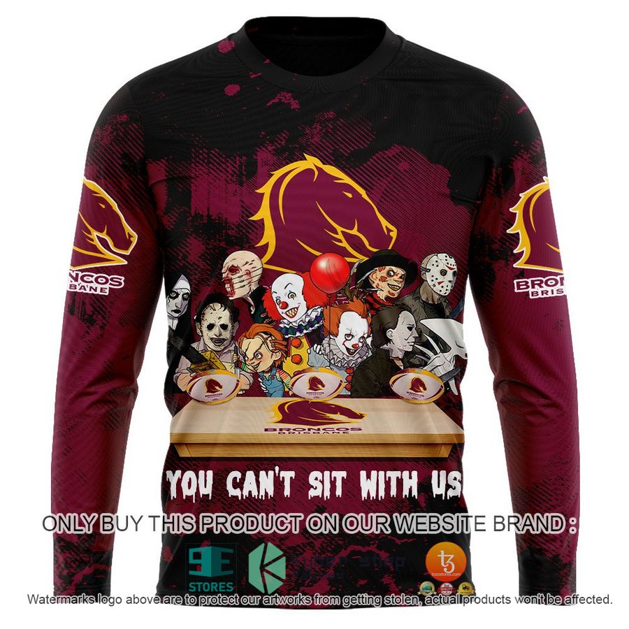 NEW Brisbane Broncos You Can't Sit With Us Horror Movies Characters Hoodie, Shirt 11 brisbane broncos you cant sit with us horror movies characters shirt hoodie 11 18422