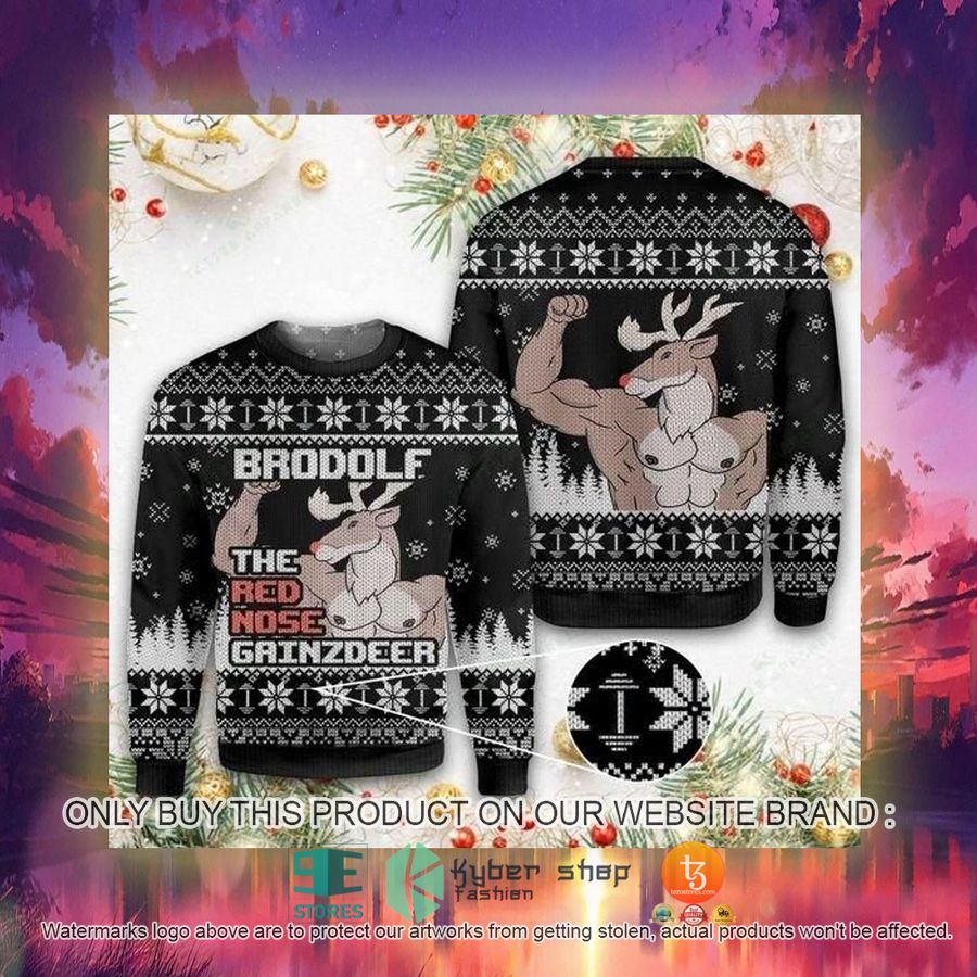 HOT Brodolf The Red Nose Ugly Christmas Sweater 3 brodolf the red nose ugly christmas sweater 3 63077