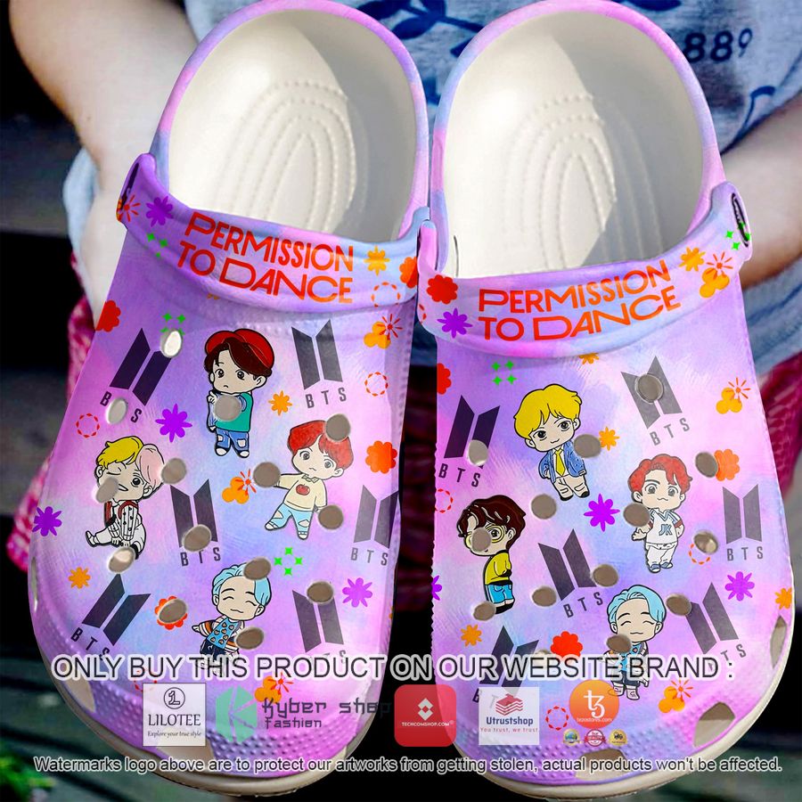 bts chibi permission to dance crocband shoes 1 88320