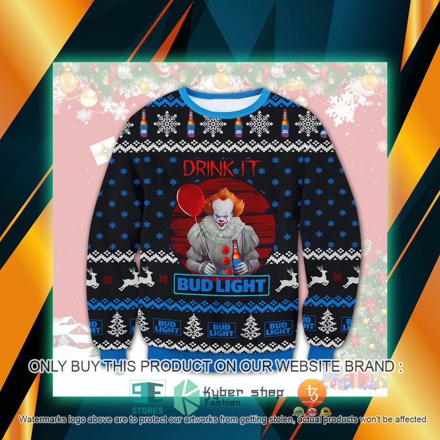 bud light drink it ugly sweater 1 21220