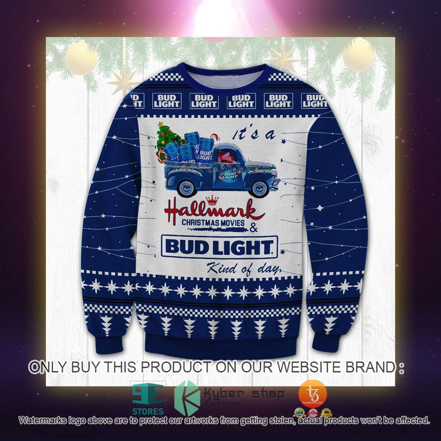 NEW Bud Light Hallmark Christmas Movies Sweatshirt, Sweater 2 bud light hallmark christmas movies ugly sweater 2 43232