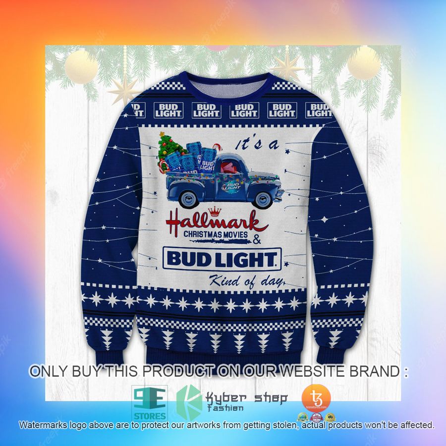 NEW Bud Light Hallmark Christmas Movies Sweatshirt, Sweater 3 bud light hallmark christmas movies ugly sweater 3 62407