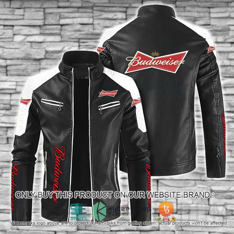 HOT Budweiser Block Leather Jacket 1 budweiser block leather jacket 1 97318