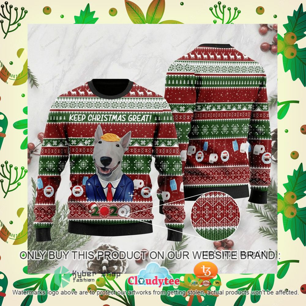 bull terrier christmas sweater 1 29096
