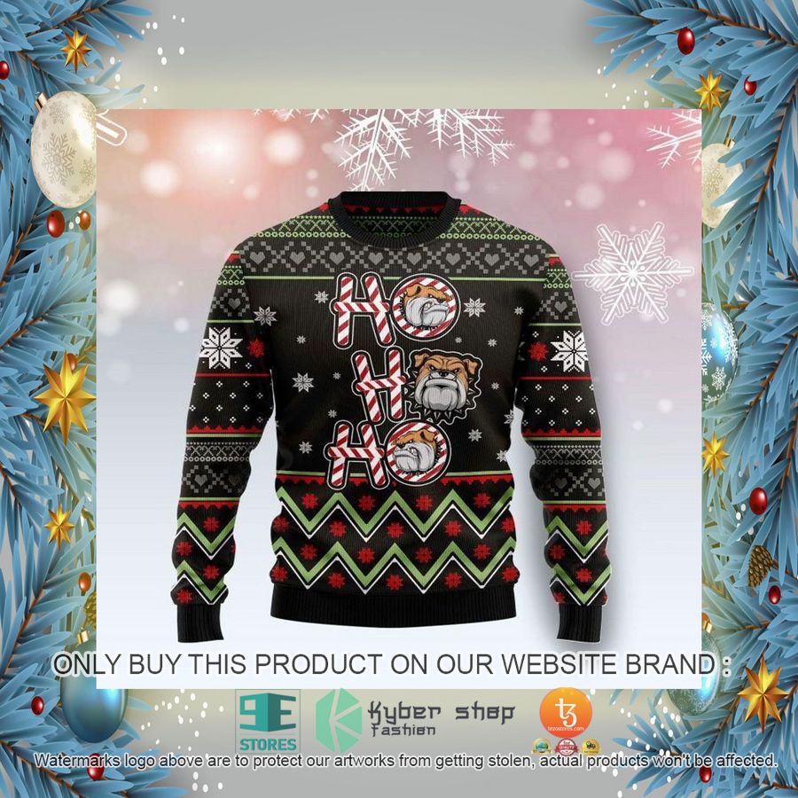 HOT Bulldog Ho Ho Ho Ugly Christmas Sweater 2 bulldog ho ho ho ugly christmas sweater 2 99436