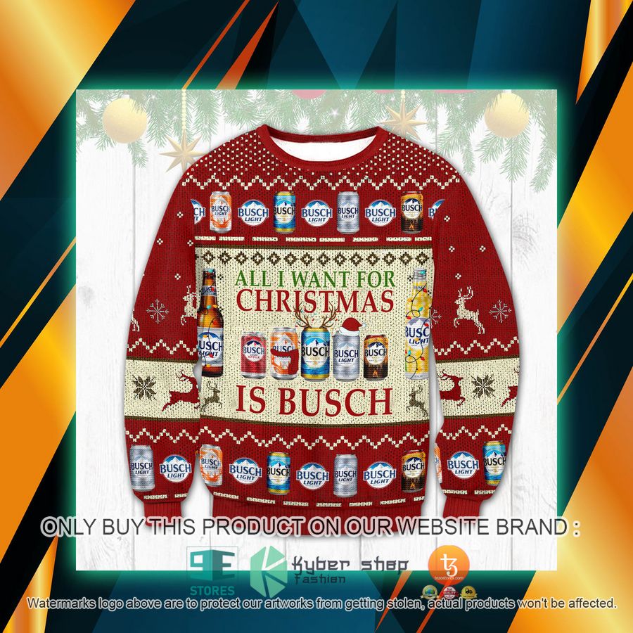 busch beer christmas ugly sweater 1 94619