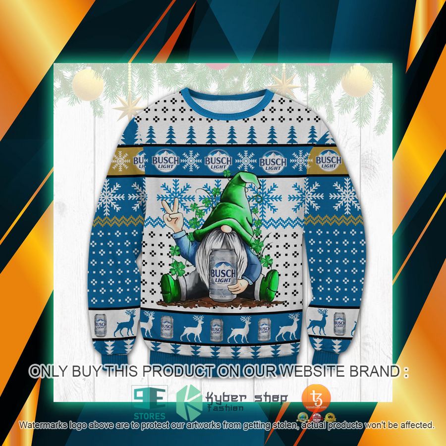 busch light gnome ugly sweater 1 71497