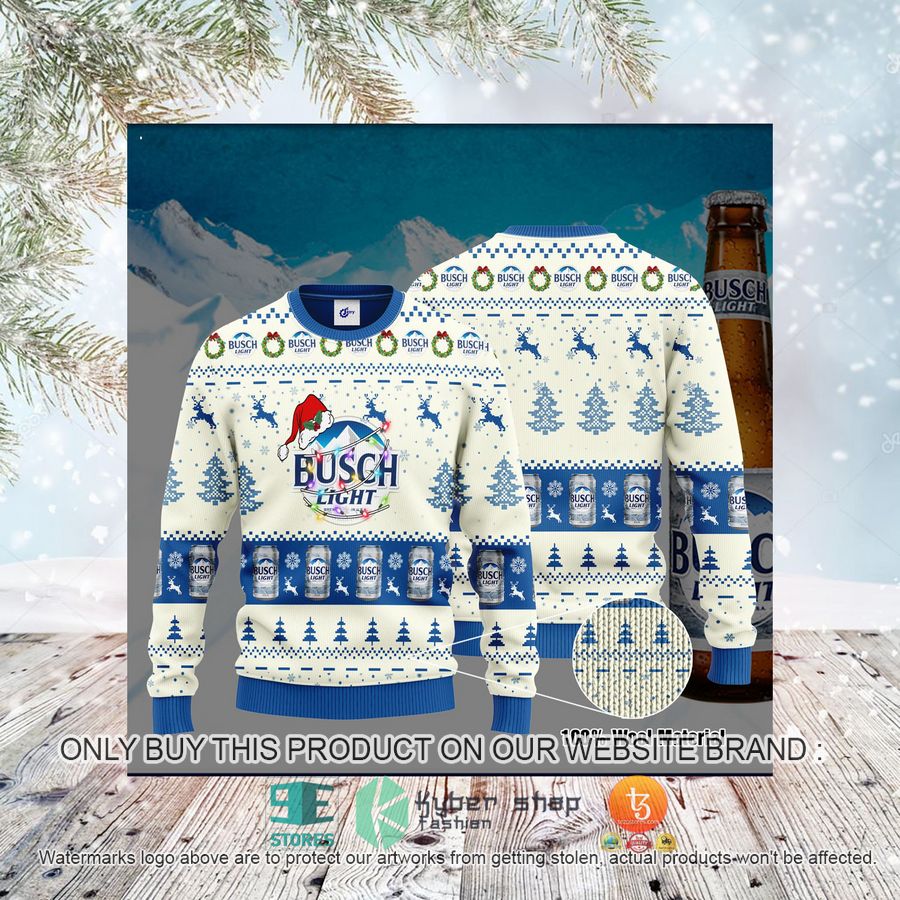 HOT Busch Light Santa Hat Christmas Christmas Sweater 3 busch light santa hat christmas ugly christmas sweater 3 82735