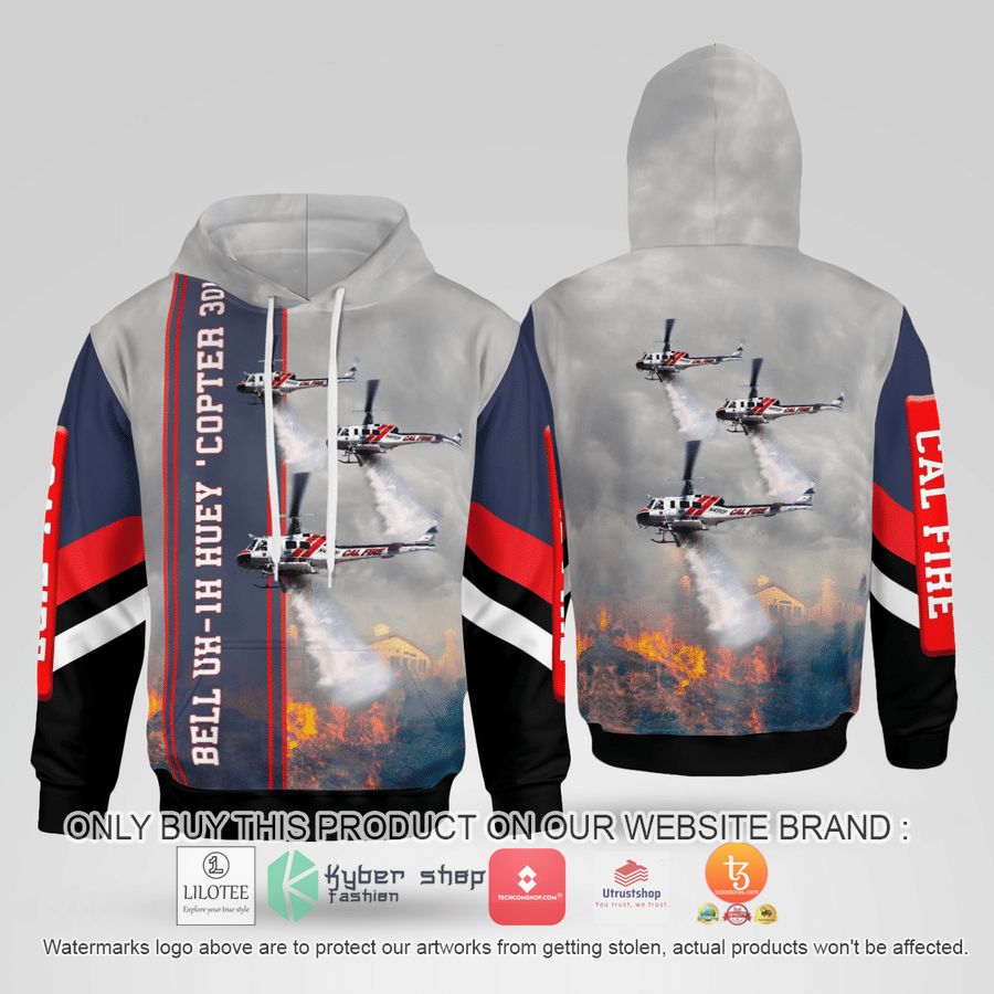 cal fire hemet ryan helitack bell uh 1h huey copter 301 3d hoodie 1 39379