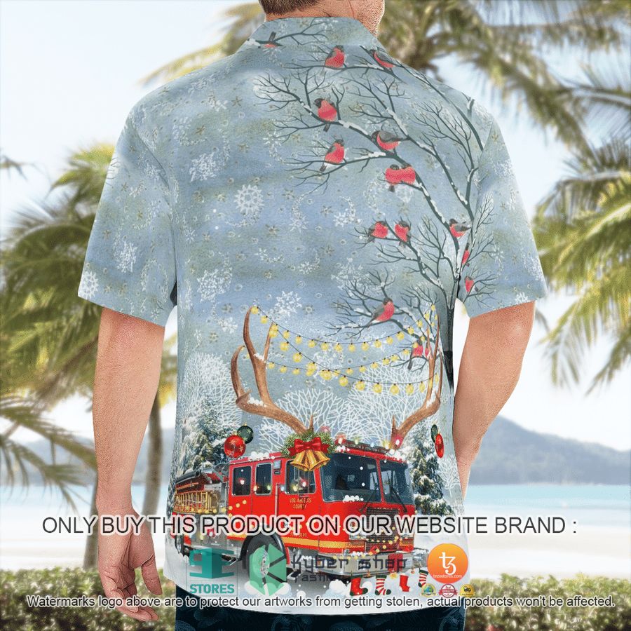 NEW California Los Angeles County Fire Department Christmas Hawaii Shirt 7 california los angeles county fire department christmas hawaiian shirt 7 53431