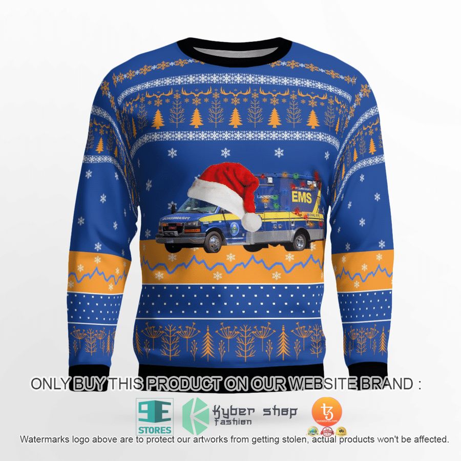 NEW California Santa Clara County EMS Christmas Sweatshirt 4 california santa clara county ems christmas sweater sweatshirt 4 44183