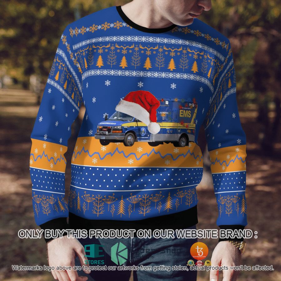 NEW California Santa Clara County EMS Christmas Sweatshirt 8 california santa clara county ems christmas sweater sweatshirt 8 40996