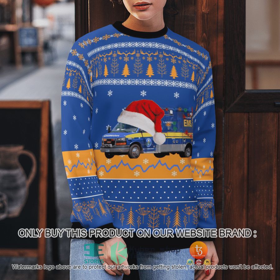 NEW California Santa Clara County EMS Christmas Sweatshirt 9 california santa clara county ems christmas sweater sweatshirt 9 31270