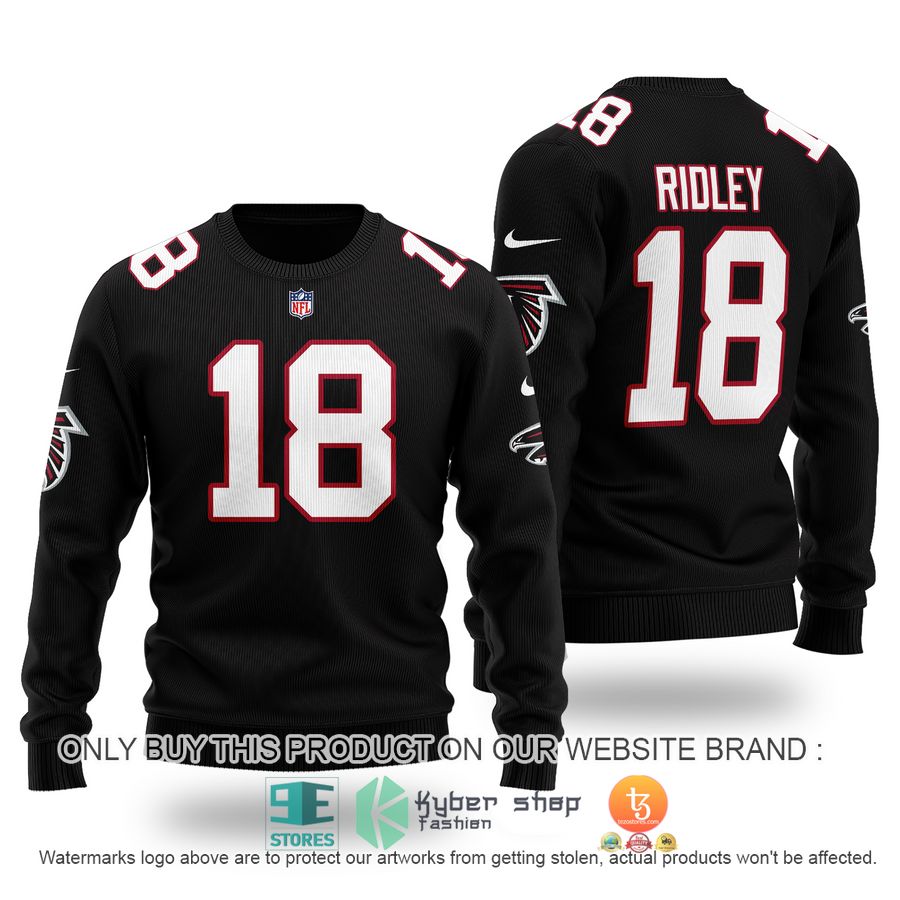 NEW Calvin Ridley 18 Atlanta Falcons black Sweater 2 calvin ridley 18 atlanta falcons black sweater 1 24853